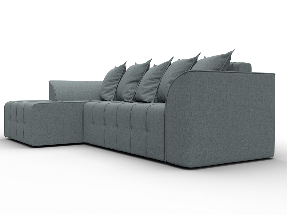 Диван угловой Лига-113 угол левый (амур 07 серый)