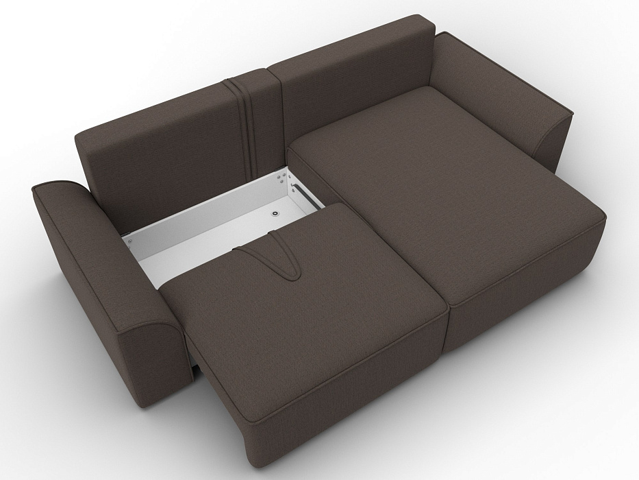 Диван угловой Лига-048 НПБ (амур 05 коричневый)