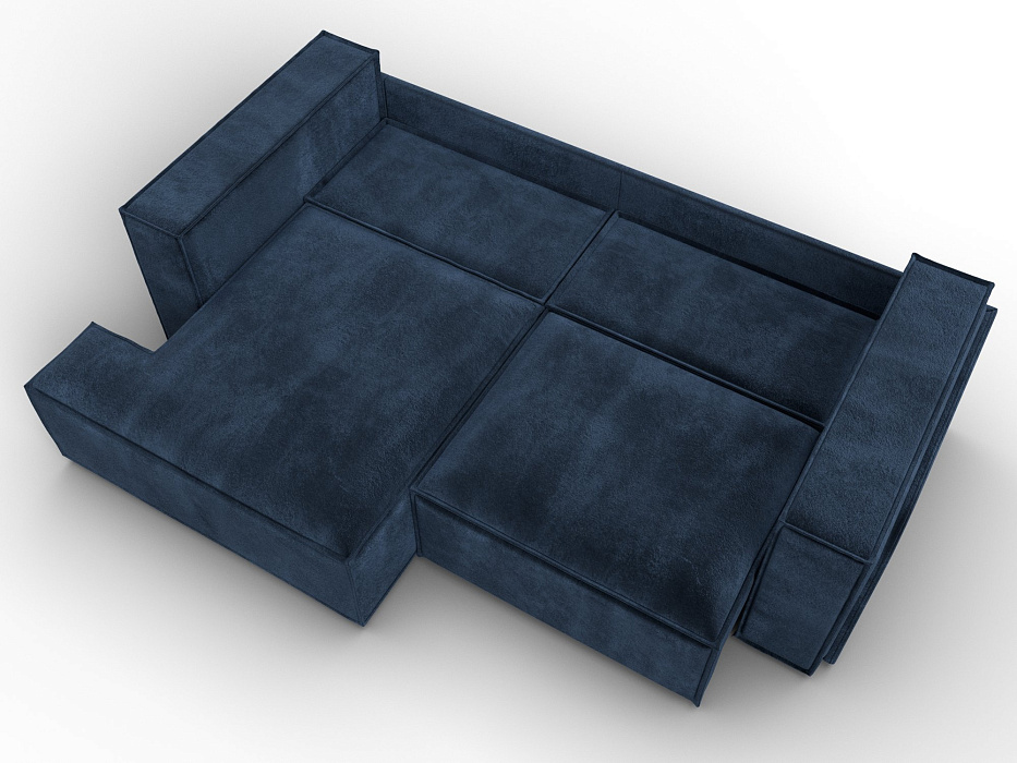Диван угловой Лига-061 угол левый (brut 11 синий)