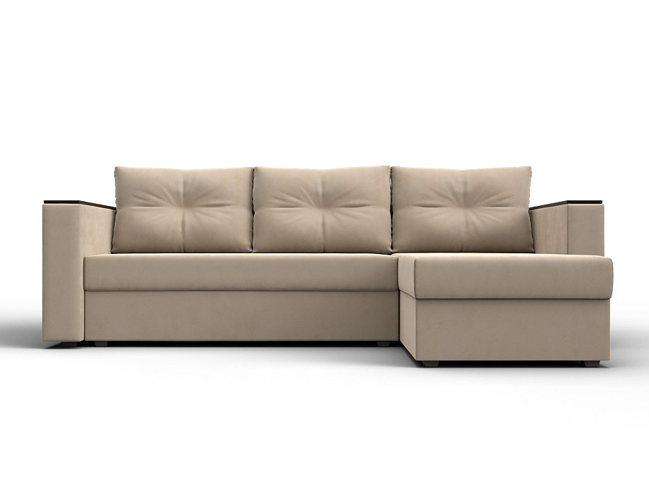 Диван угловой Атланта без стола универсальный угол (seven 729 бежевый)