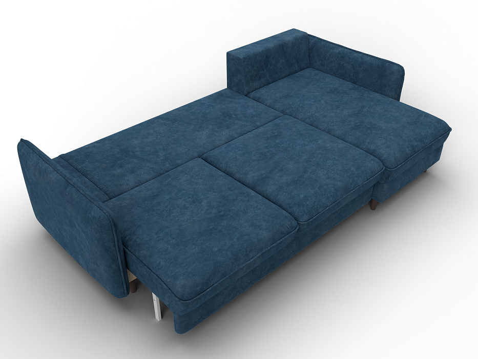 Диван угловой Лига-064 НПБ угол универсальный (brut 11 синий)