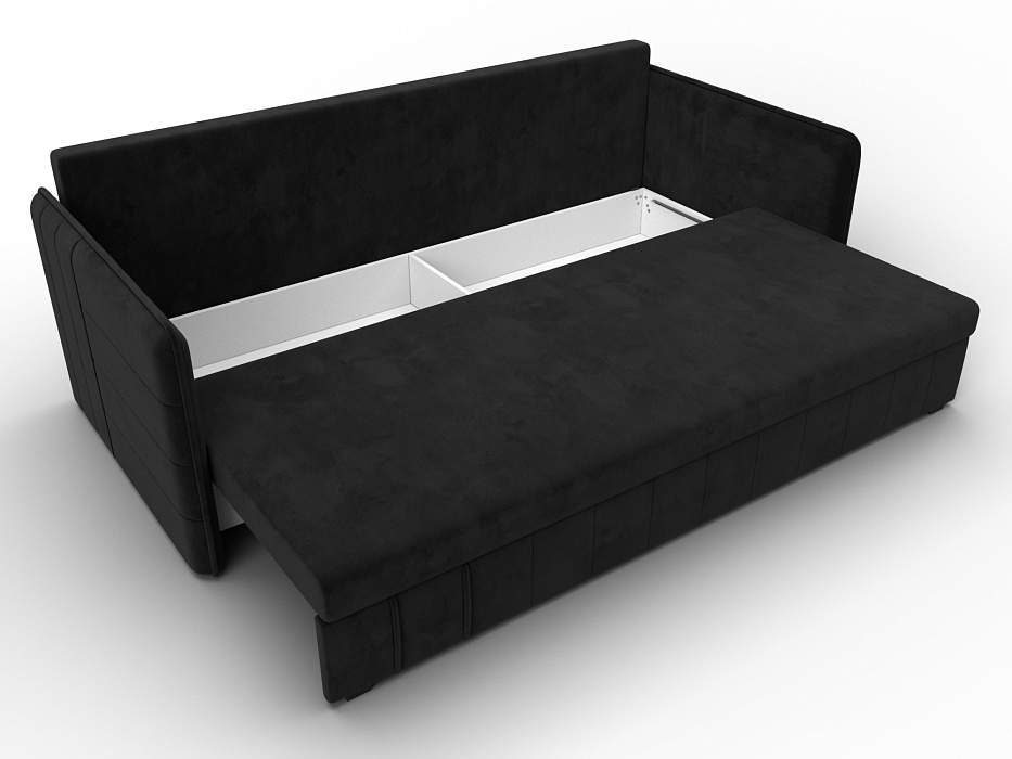 Диван прямой Слим (черный)