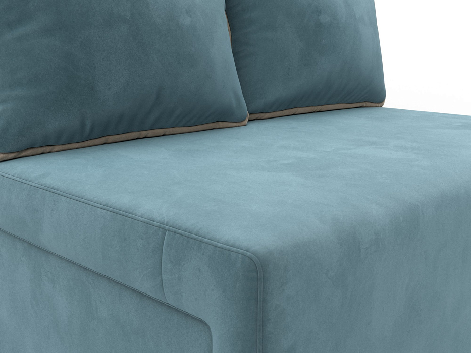 Диван прямой Лагуна (seven 113 бирюзовый;seven 729 бежевый)