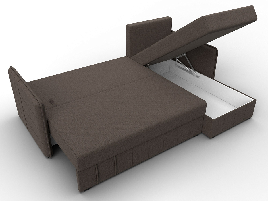 Диван угловой Слим угол универсальный (амур 05 коричневый)