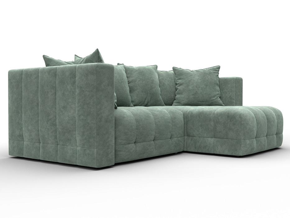 Диван угловой Лига-052 НПБ угол универсальный (brut 08 зеленый)