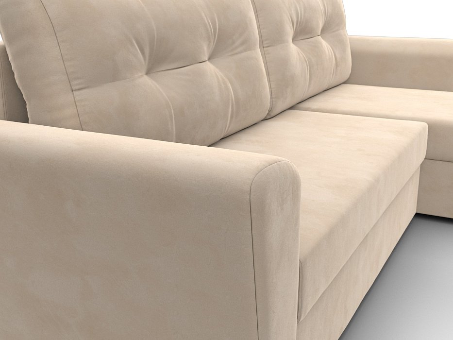 Диван угловой Амстердам Лайт правый угол (seven 729 бежевый)