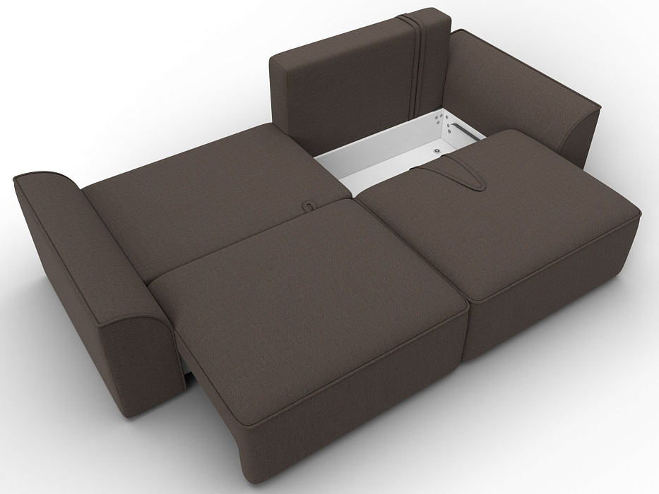 Диван прямой Лига-048 НПБ (амур 05 коричневый)