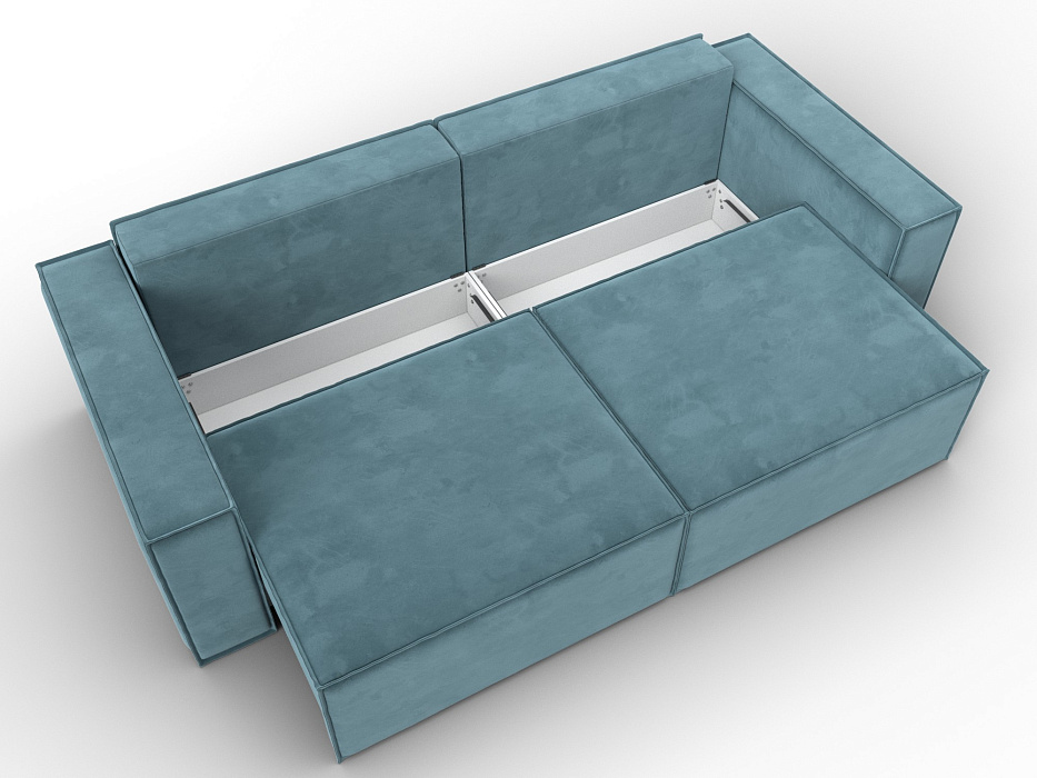 Диван прямой Куба (бирюзовый)