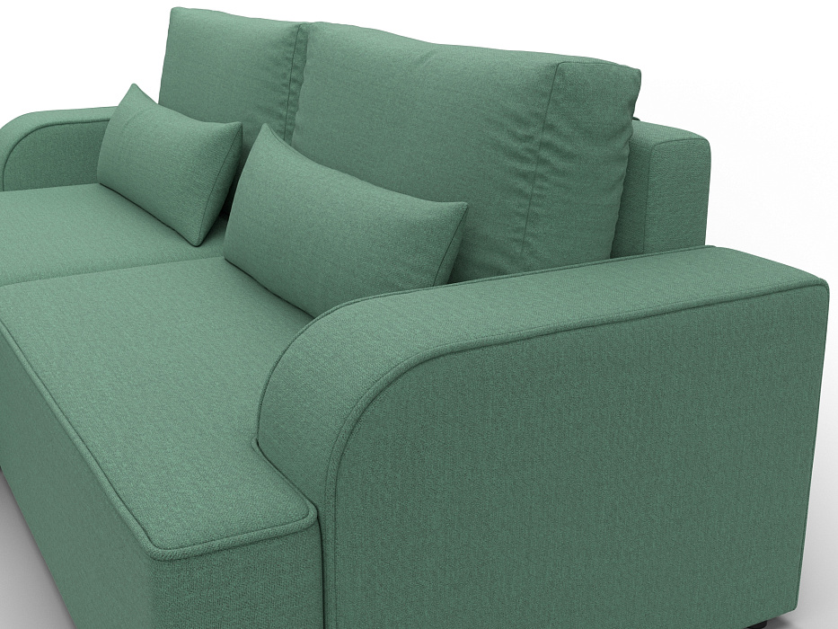 Диван угловой Лига-120 угол левый (амур 11 зеленый)