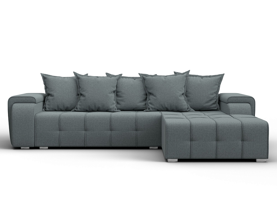 Диван угловой Лига-121 правый угол (амур 07 серый)