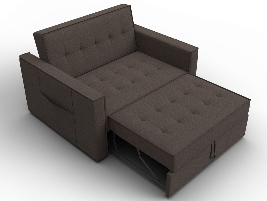 Диван прямой Лига-104 (140) (амур 05 коричневый)