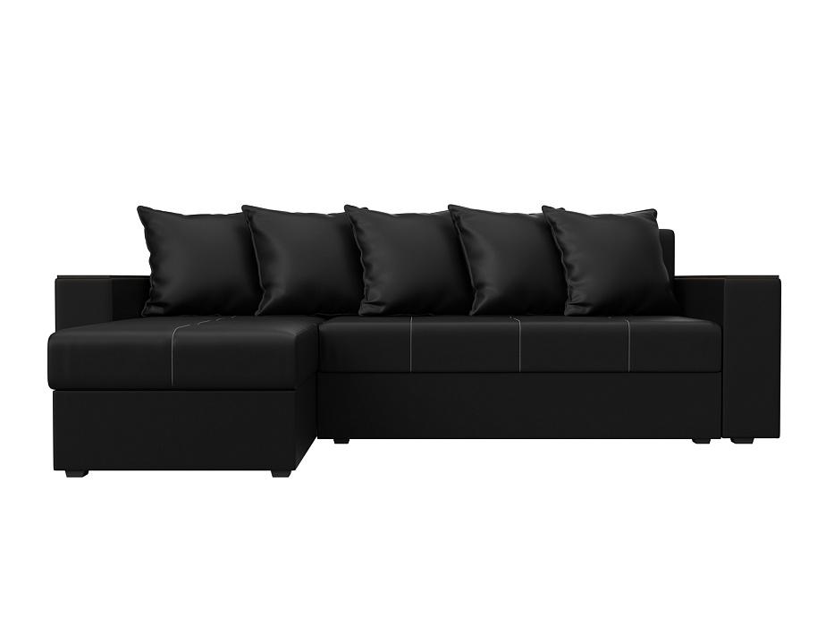 Диван угловой Дубай Лайт левый угол (черный)