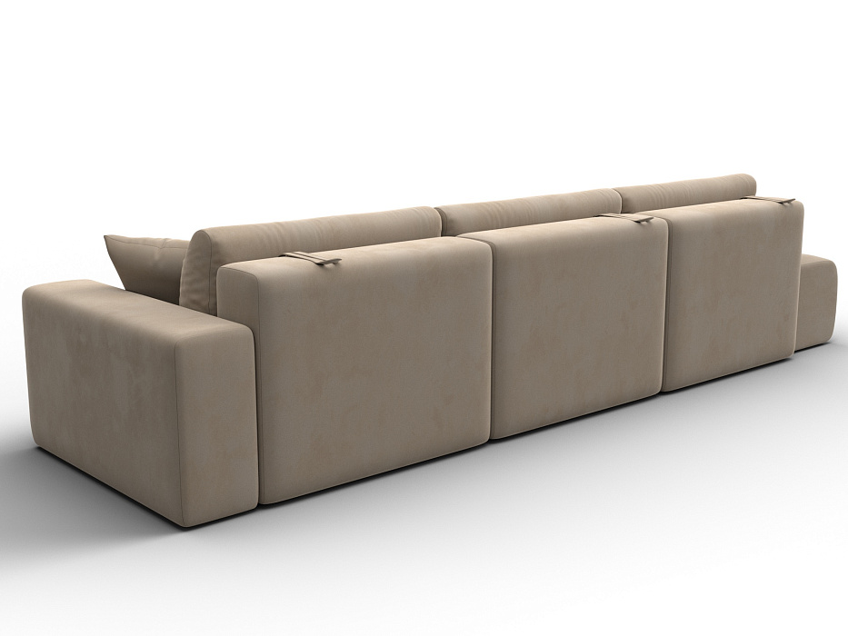 Диван прямой Лига-036 НПБ Модерн Лонг подлокотник справа (seven 729 бежевый)