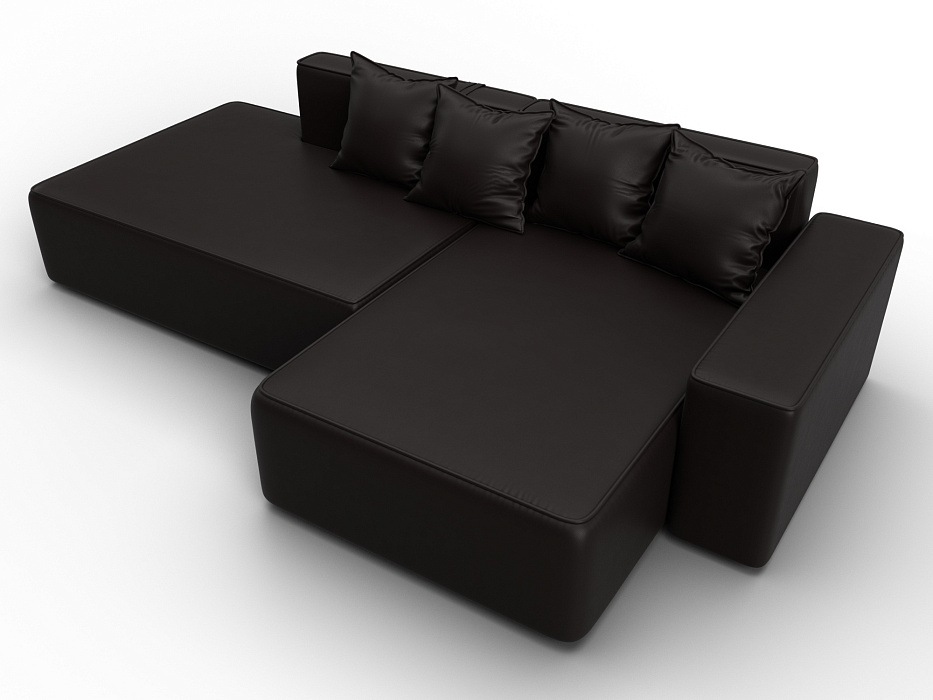 Диван угловой Лига-079 угол правый (grifon 12 коричневый)