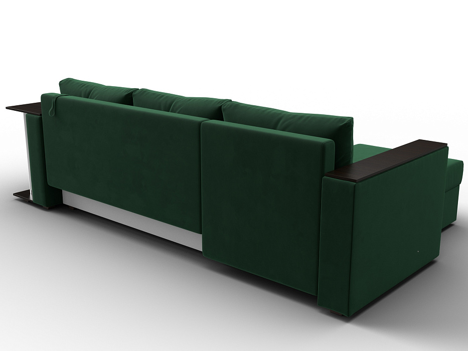 Диван угловой Атланта со столом левый угол (seven 626 зеленый)