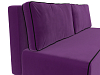 Прямой диван Уно (фиолетовый\черный цвет)