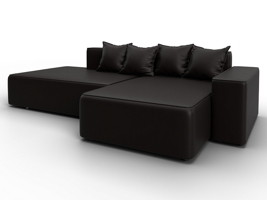 Диван угловой Лига-079 угол правый (grifon 12 коричневый)