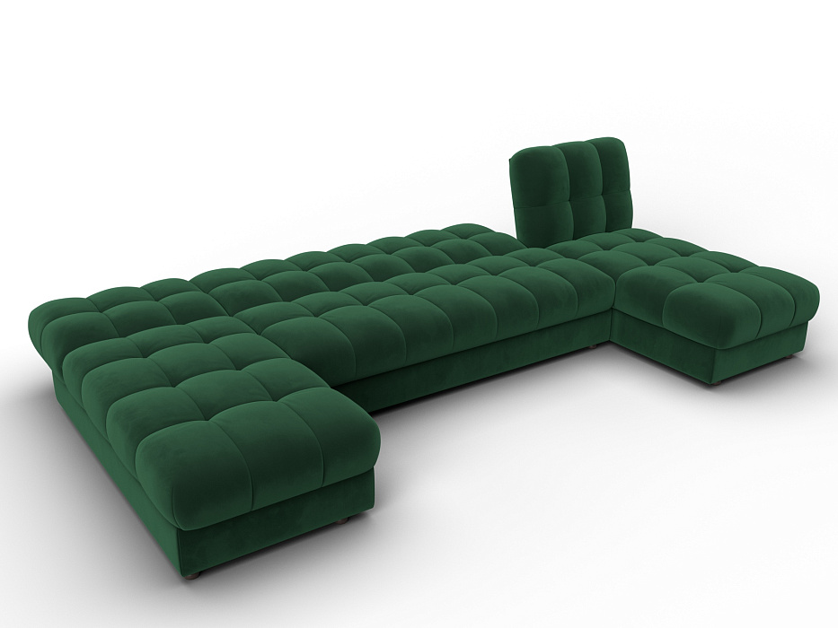 Диван П-образный Лига-116 НПБ (seven 626 зеленый)