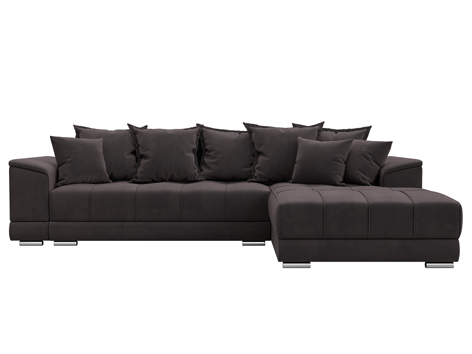 Диван угловой НордСтар правый угол (коричневый)