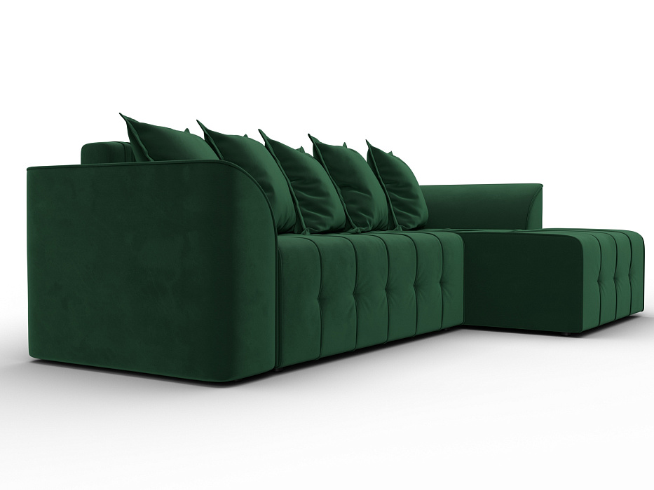 Диван угловой Лига-113 угол правый (seven 626 зеленый)