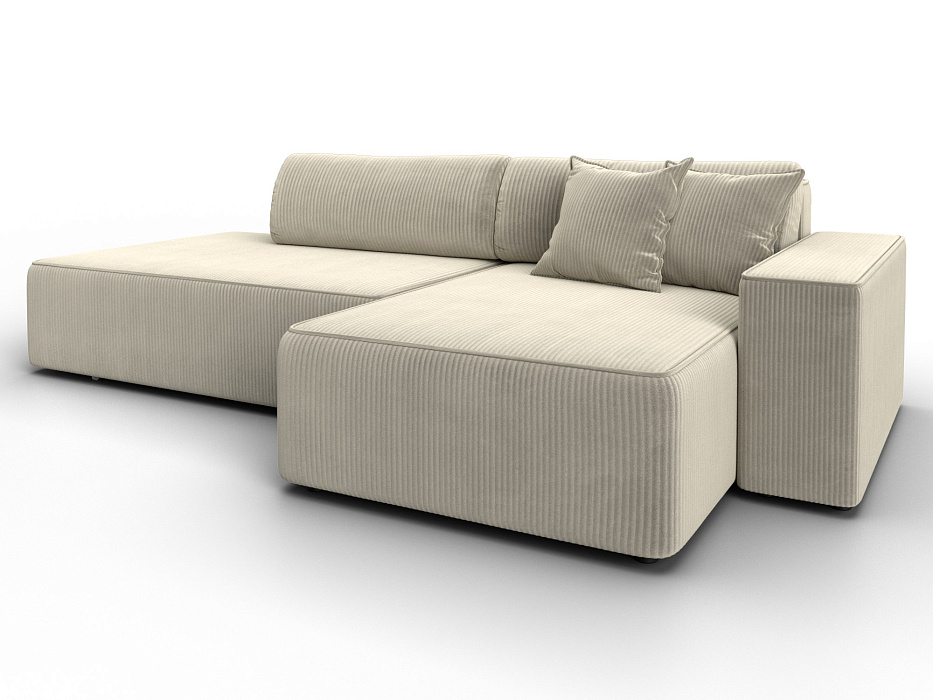 Диван угловой Лига-079 БП угол правый (vertical бежевый)