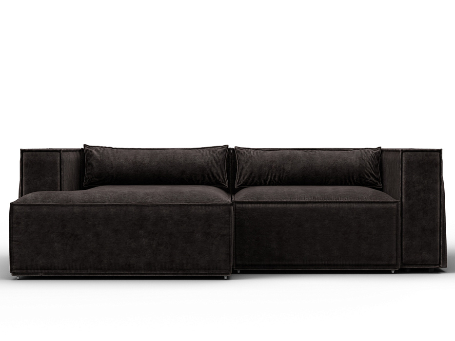 Диван угловой Лига-061 угол левый (brut 17 коричневый)