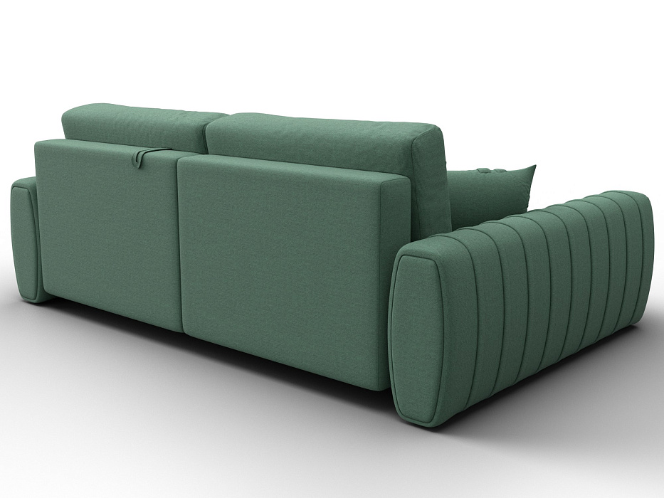 Диван угловой Лига-057 НПБ угол левый (амур 11 зеленый)