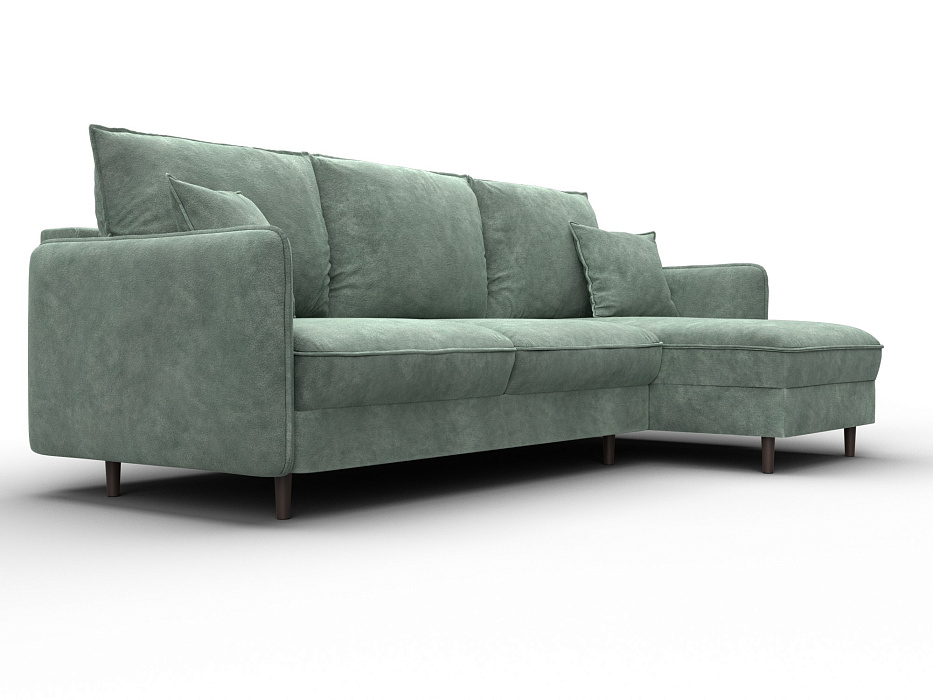 Диван угловой Лига-064 НПБ угол универсальный (brut 08 зеленый)