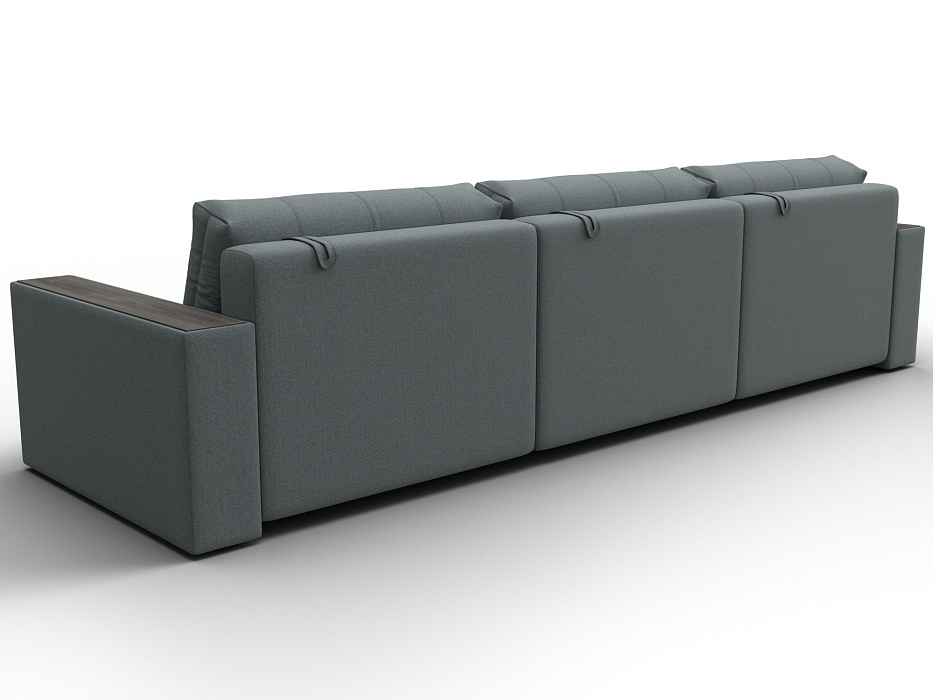 Диван прямой с декором Лига-049 НПБ Лонг (амур 07 серый)