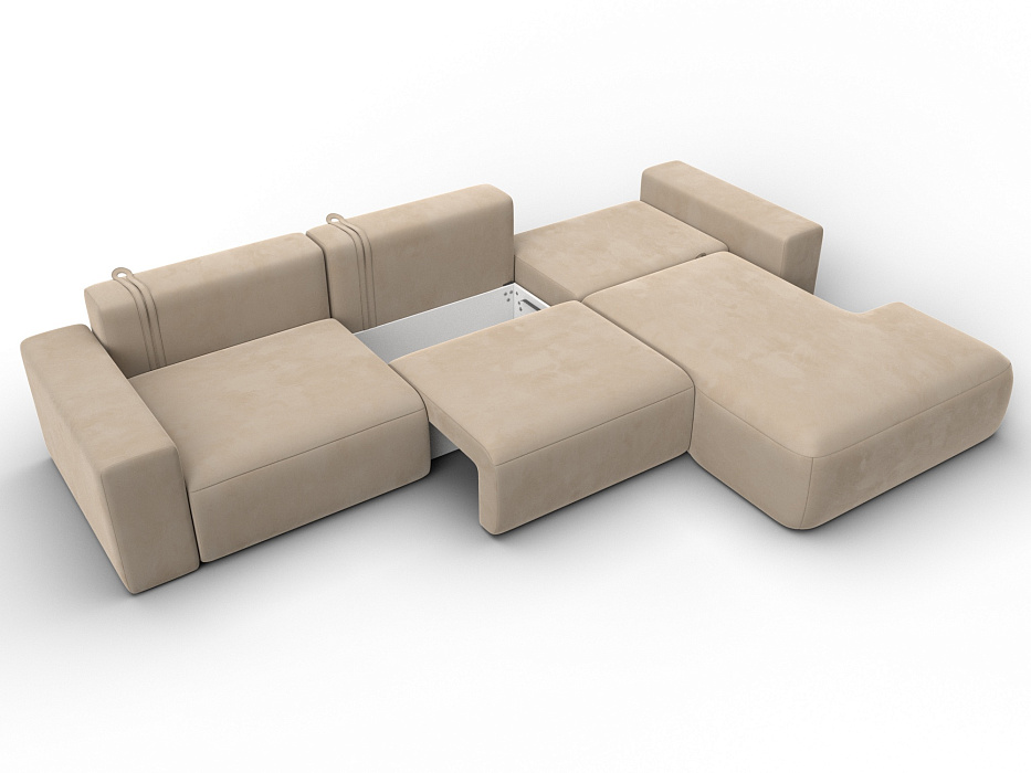 Диван угловой Лига-036 НПБ Классик Лонг правый угол (бежевый)