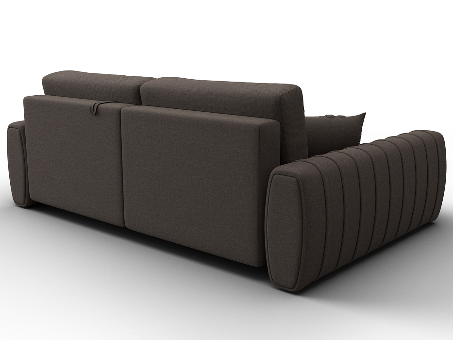 Диван угловой Лига-057 НПБ угол левый (амур 05 коричневый)