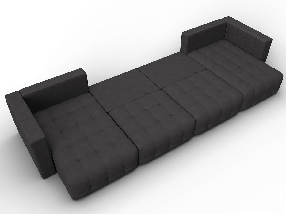 Диван П-образный Лига-052 НПБ Лонг (joly 08 коричневый)