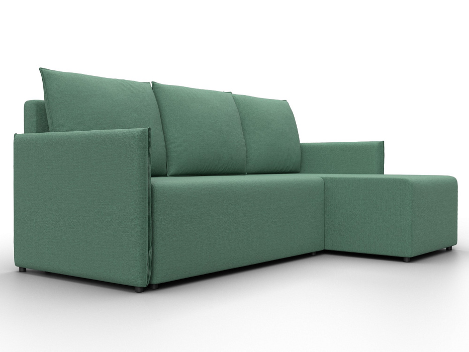 Диван угловой Лига-124 угол универсальный (амур 11 зеленый)