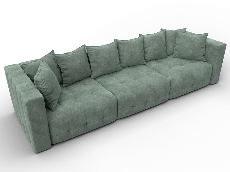 Диван прямой Лига-052 НПБ Лонг (brut 08 зеленый)