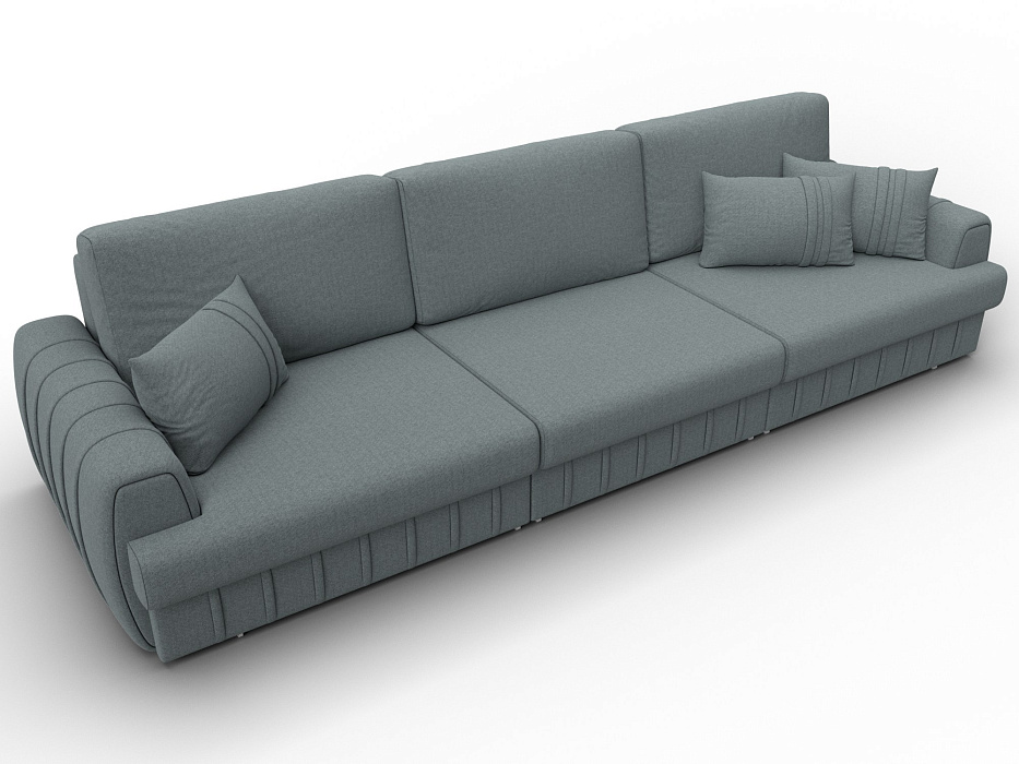 Диван прямой Лига-057 НПБ Лонг (амур 07 серый)