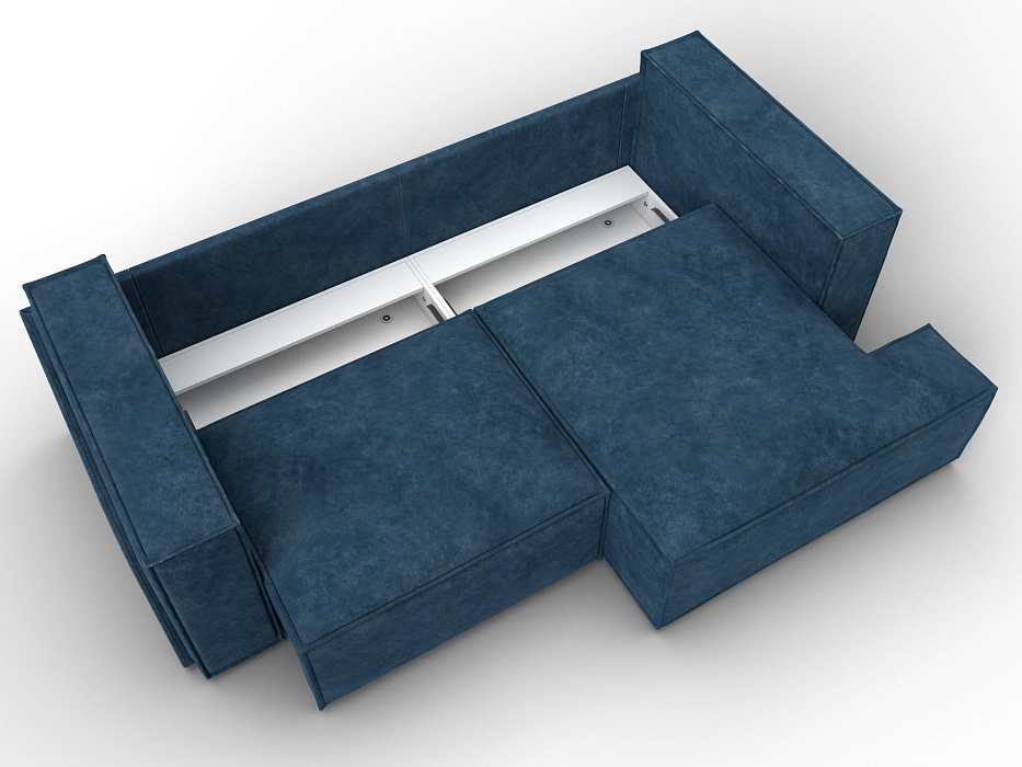 Диван угловой Лига-061 угол правый (brut 11 синий)