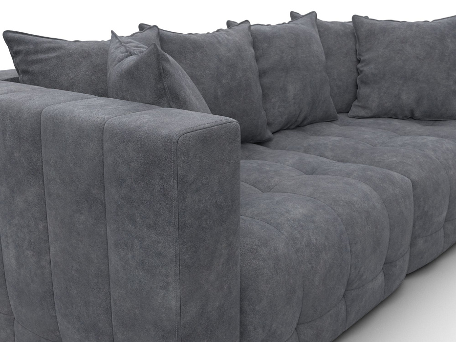 Диван прямой Лига-052 НПБ (brut 16 темно-серый)