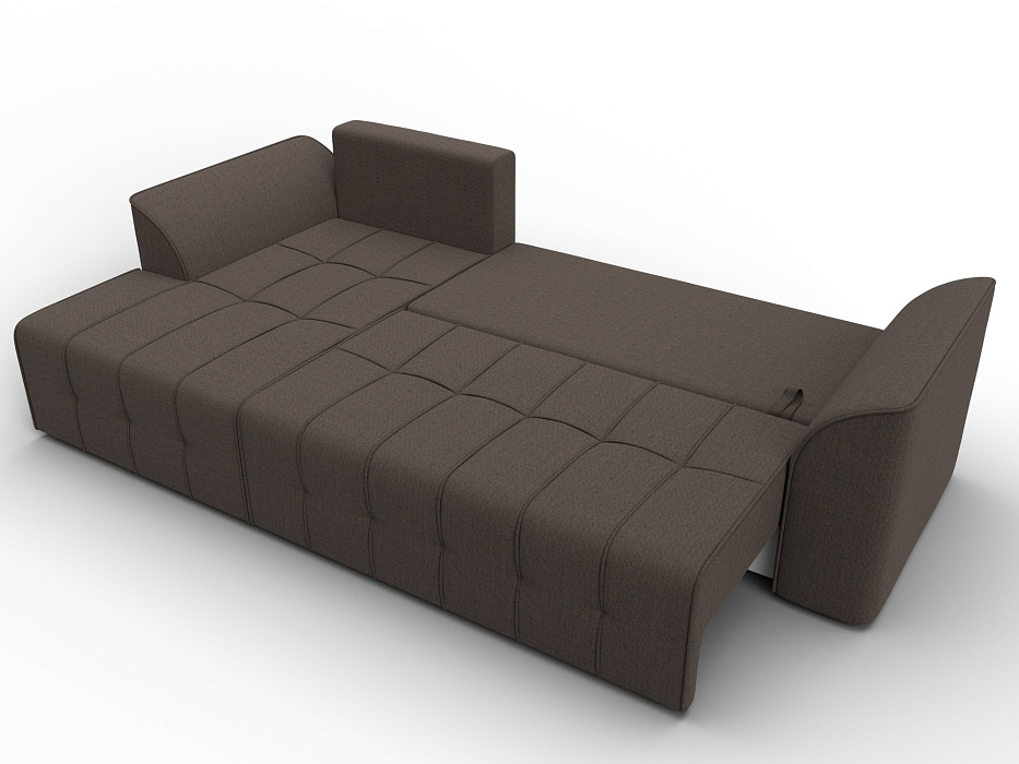 Диван угловой Лига-113 угол левый (амур 05 коричневый)