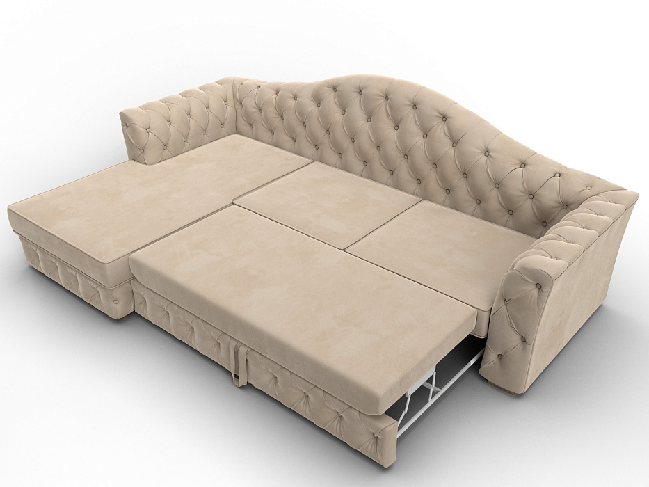 Диван угловой Артис левый угол (seven 729 бежевый)