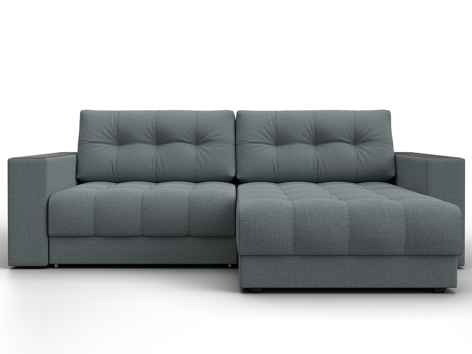 Диван угловой с декором Лига-049 НПБ (амур 07 серый)