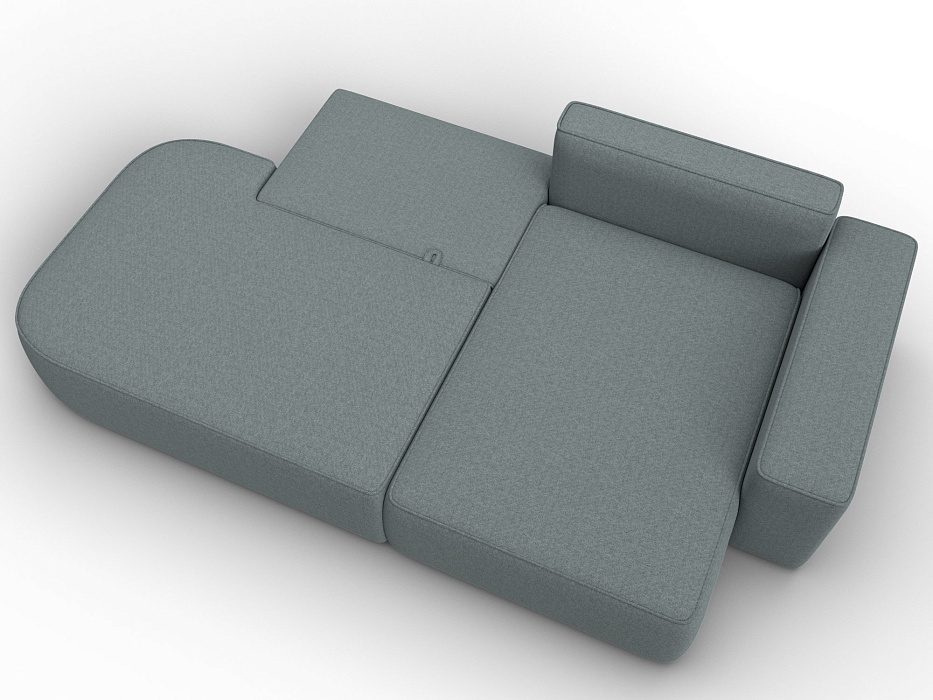 Диван угловой Лига-065 БП угол правый (амур 07 серый)