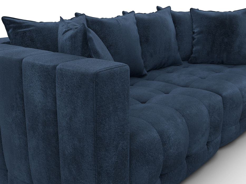 Диван прямой Лига-052 НПБ (tower 13 синий)