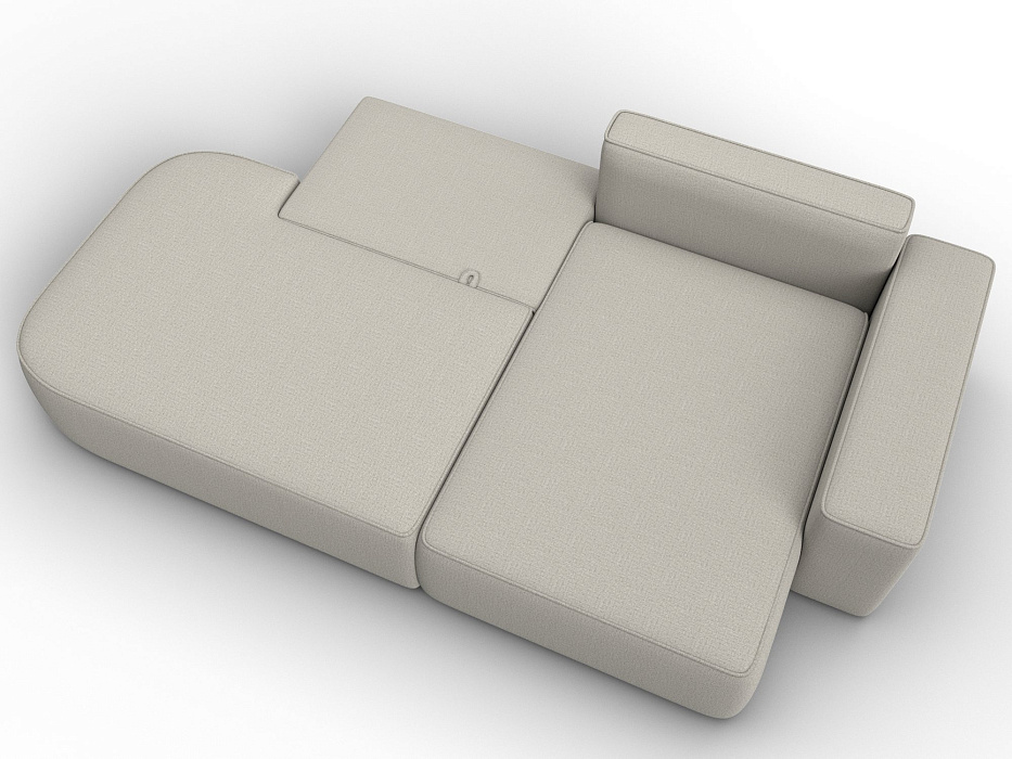 Диван угловой Лига-065 угол правый (амур 02 бежевый)