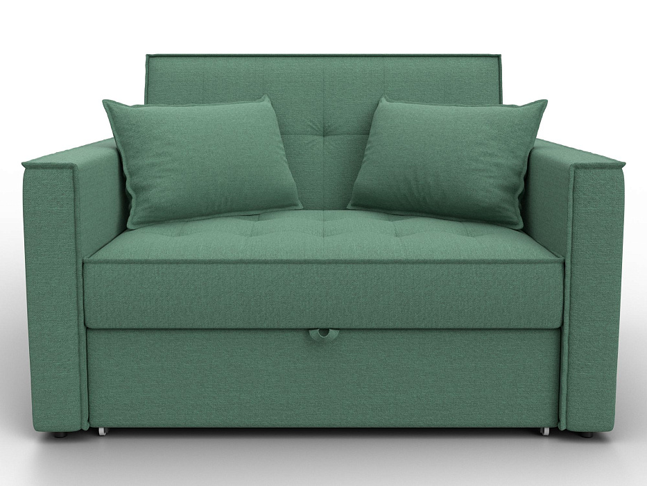 Диван прямой Лига-104 (140) (амур 11 зеленый)