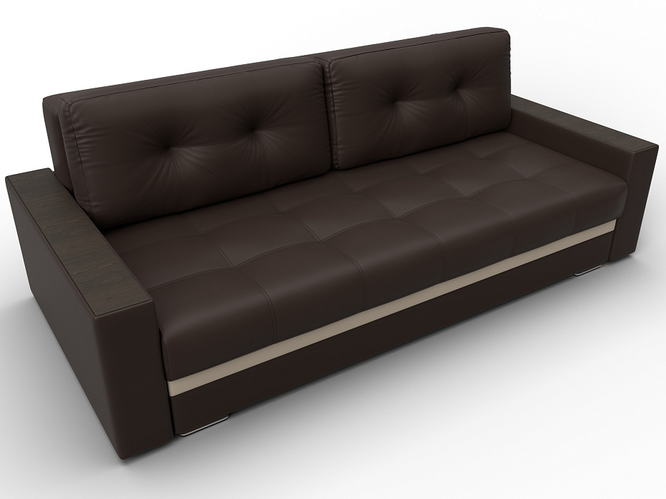 Диван прямой с декором Лига-096 НПБ фото в интернет-магазине Лига Диванов