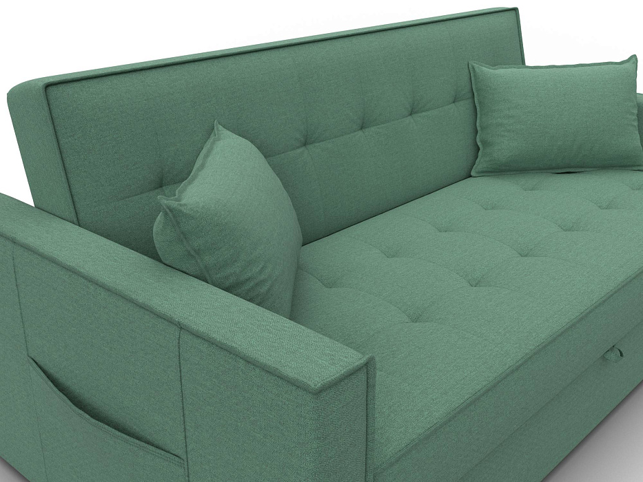 Диван прямой Лига-104 (160) (амур 11 зеленый)
