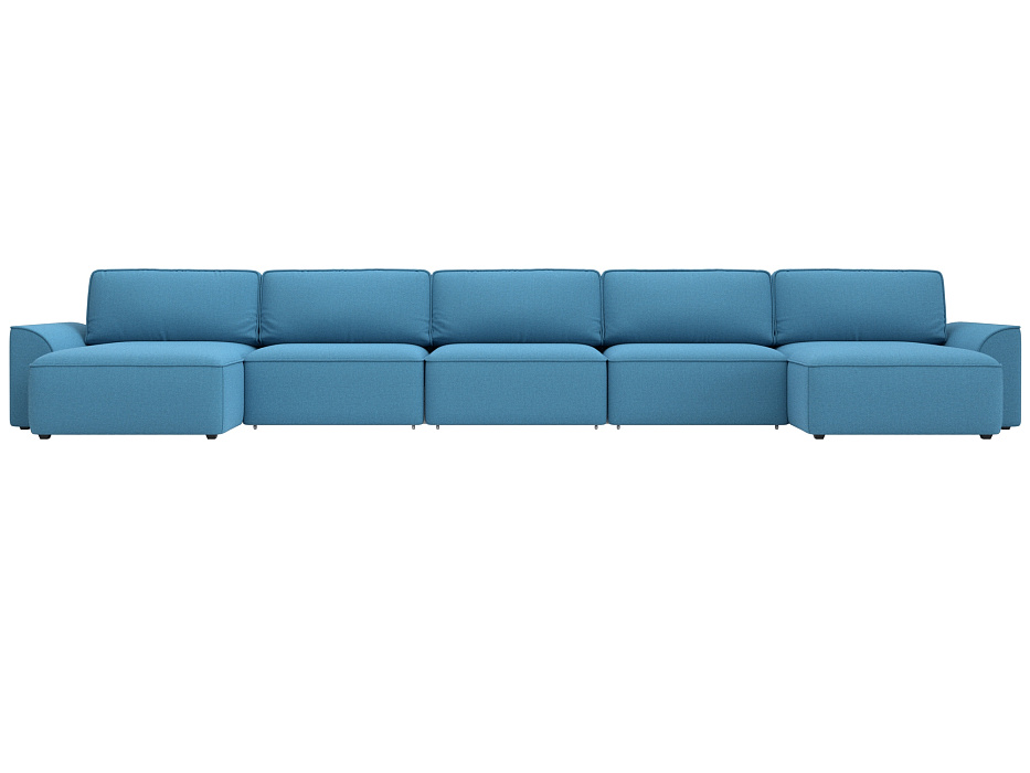 Диван П-образный Лига-048 НПБ МегаЛонг (амур 10 голубой)