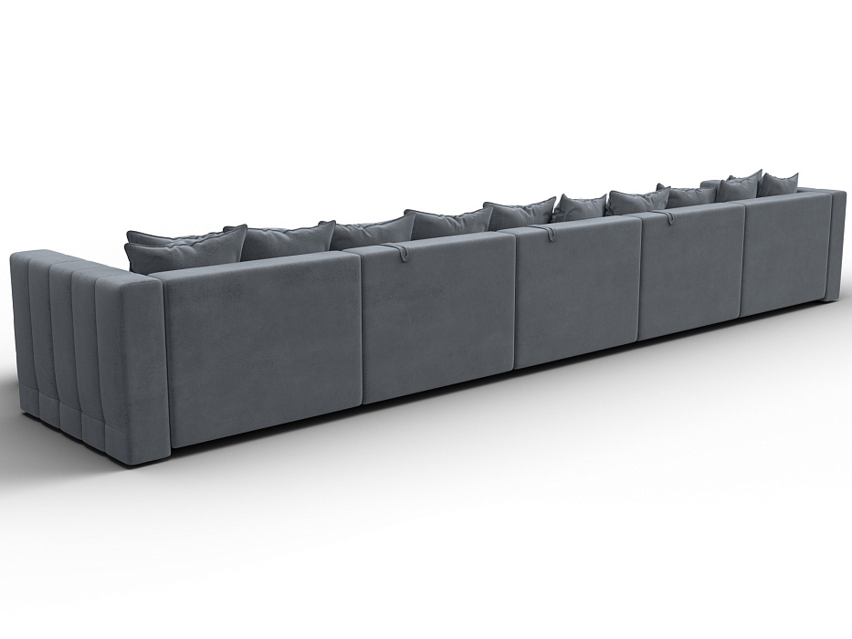 Диван П-образный Лига-052 НПБ МегаЛонг (tower 10 серый)