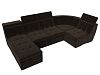 П-образный модульный диван Холидей Люкс (коричневый цвет)