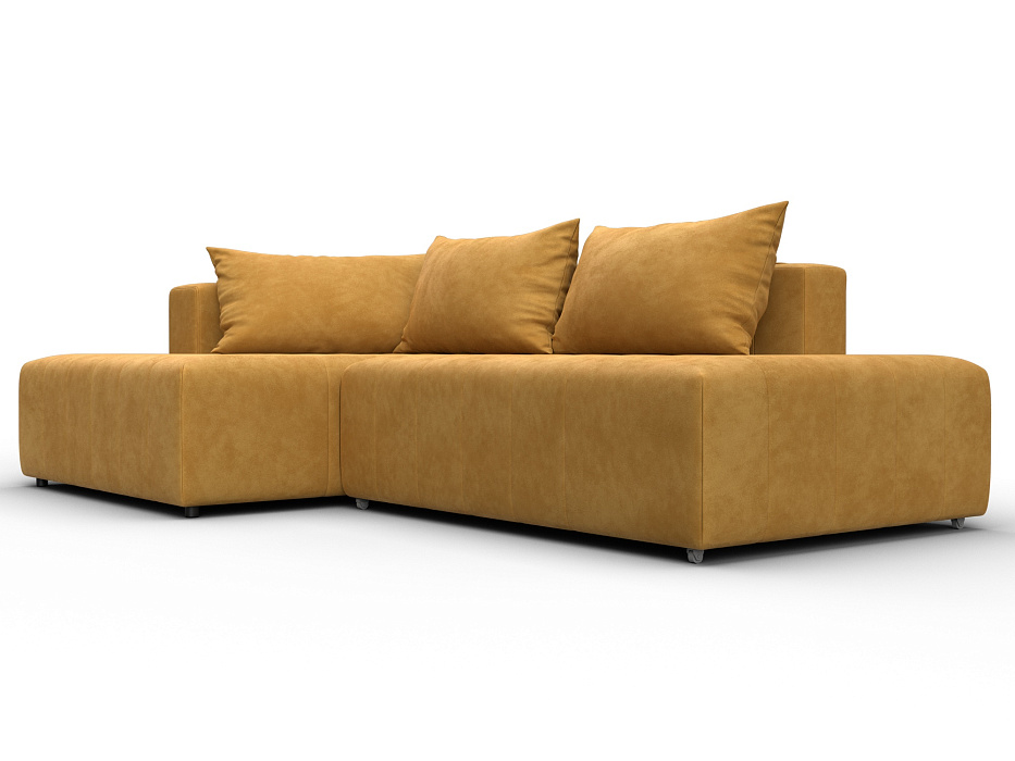 Диван угловой Лига-103 НПБ угол левый (brut 10 желтый)